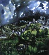 El Greco A View of Toledo oil